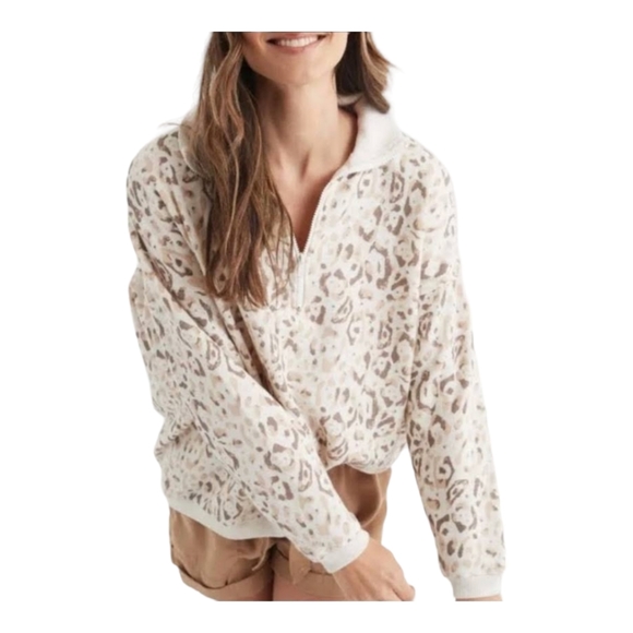 aerie Half Zip Oversized Sweatshirt Size M - Picture 3 of 10